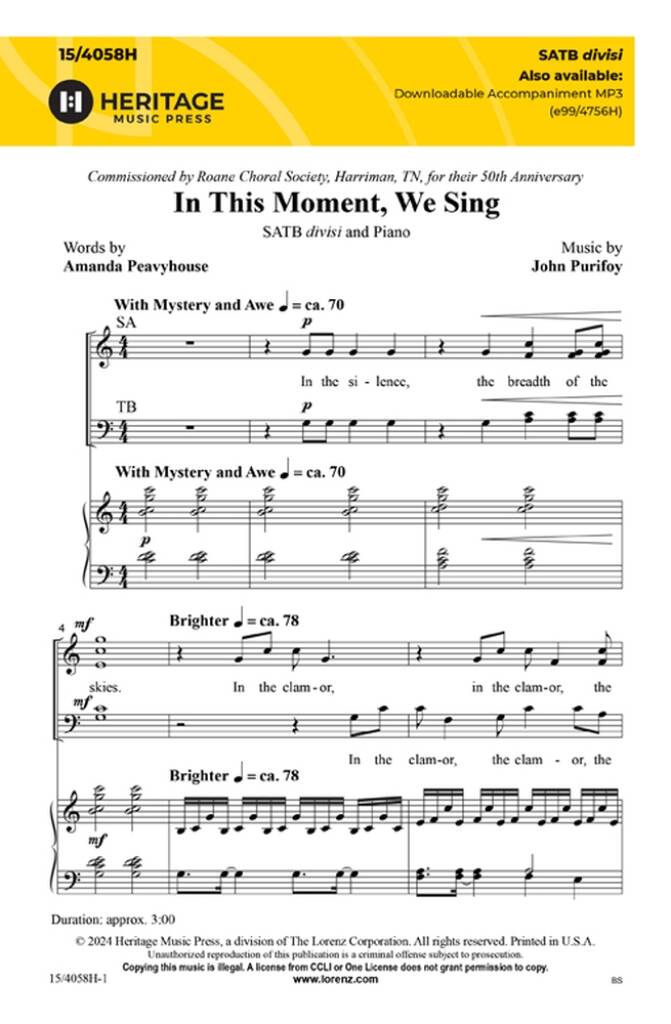In This Moment, We Sing